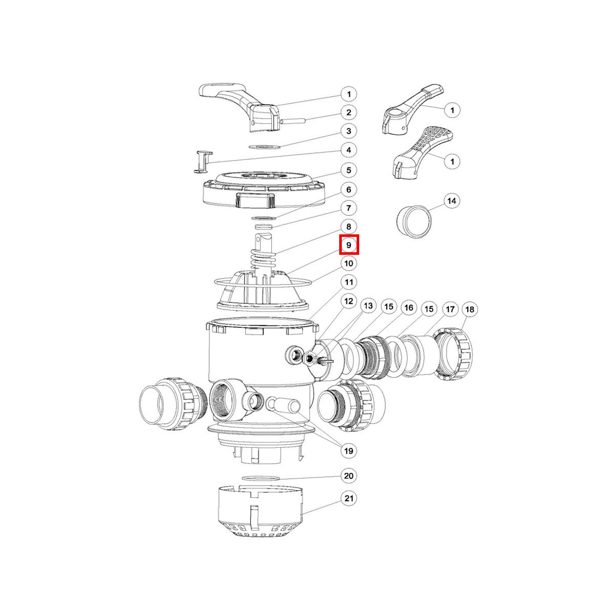Ротор клапана Aquaviva 2.0" MPV-08 - фото 2 - id-p157395172