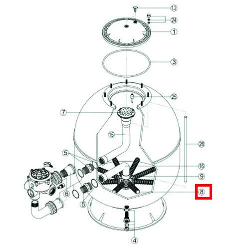 Сепаратор для фильтра Hayward PRO S360SLE (RRFI0008.03R\500201150000) - фото 1 - id-p157395193