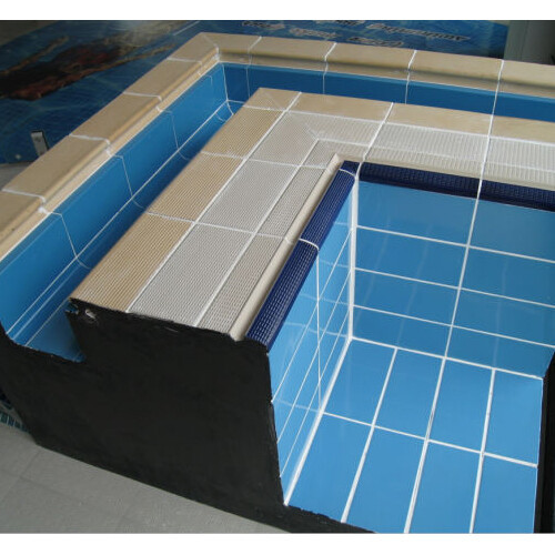 Плитка керамическая бордюрная Aquaviva с поручнем, 240х115х30 мм - фото 2 - id-p157396391