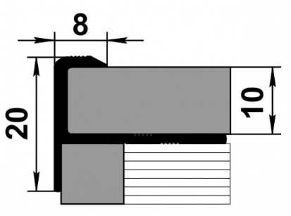 Профиль окантовочный гибкий ПУ 13-1 алюминий без покрытия 10мм длина 2700мм - фото 2 - id-p157431513