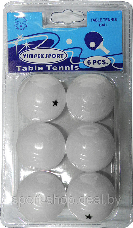 Шарики для настольного тенниса 1 Star TTB6010 (6 шт), шарики для тенниса, шарики 1 звезда, шарики - фото 1 - id-p157438375