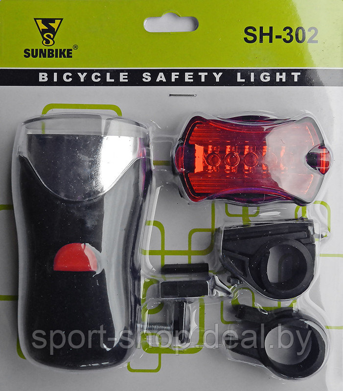 Велофонари комплектом CZ-006 (SH-302), велоаксессуары, велофонарь, фонарь для велосипеда - фото 1 - id-p157438455