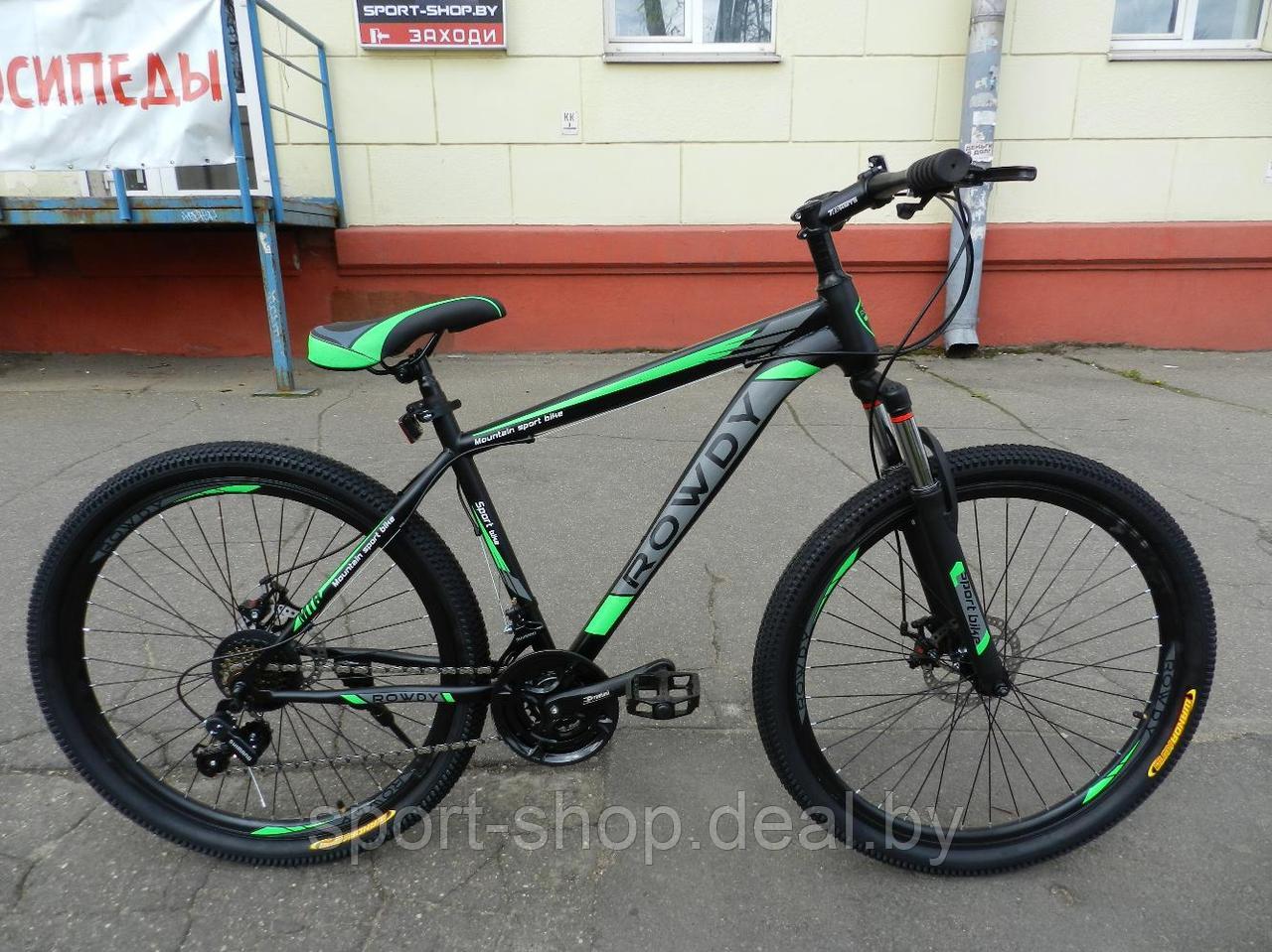 Велосипед горный Amigo Rowdy 27,5" Черно Зелёный, велосипед, велосипед горный, горник, велосипед 27,5 - фото 1 - id-p157447166
