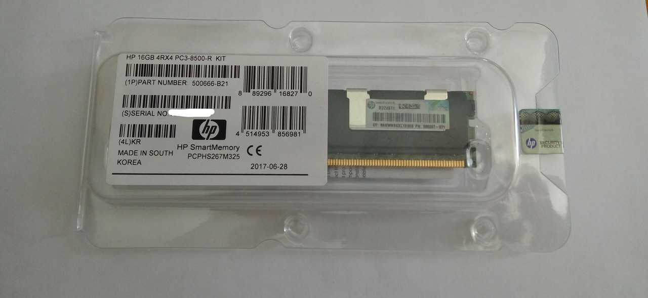500666-B21 501538-001 Память для сервера HP 16GB DDR3-1066 4Rx4 PC3-8500R-7