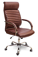 Кресло поворотное ALEXANDER, CHROME, ECO (коричневый)