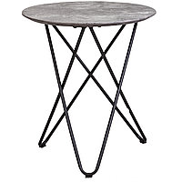 Стол журнальный BOLERO, d 50*55, (Бетон/черный)