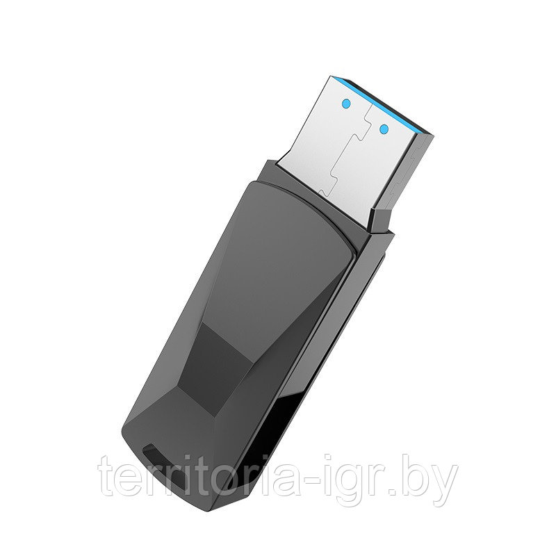 USB-накопитель 128Gb UD5 USB3.0 Wisdom черный Hoco - фото 3 - id-p123683933