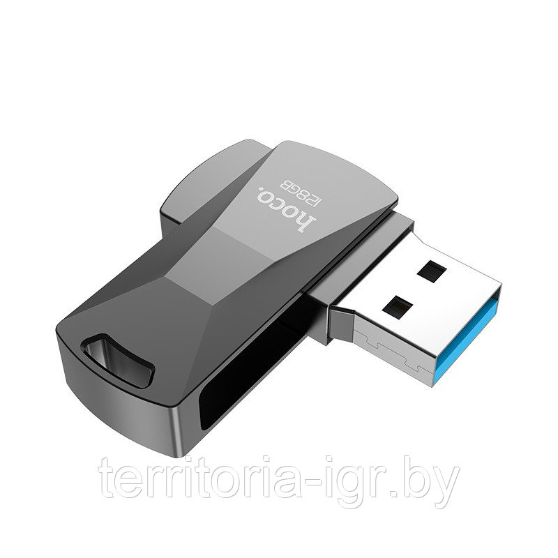 USB-накопитель 128Gb UD5 USB3.0 Wisdom черный Hoco - фото 5 - id-p123683933