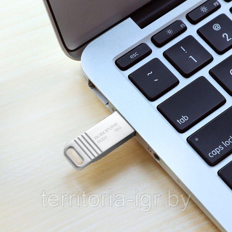 USB-накопитель 8GB BUD1 серебристый Borofone - фото 4 - id-p157539197