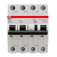 DS203NC C10 AC 3P+N C 10A 30MA 6KA 4M, Авт. выключатель дифф. тока, ABB 2CSR256040R1104