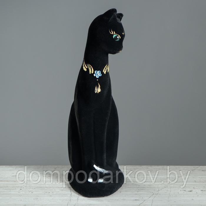 Копилка "Кошка Ася", покрытие флок, чёрная, 30 см - фото 2 - id-p157574699