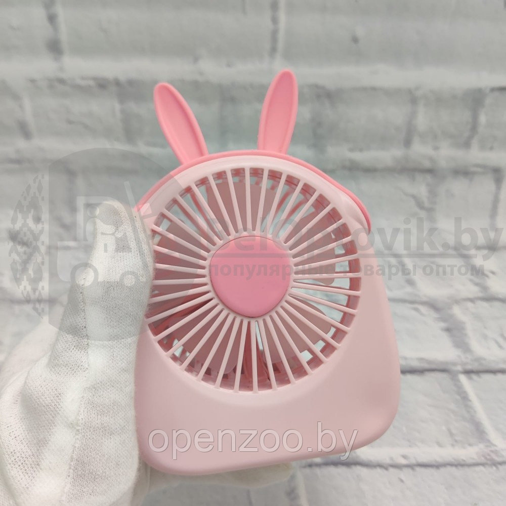 Портативный USB-вентилятор с Ушками Mini FAN SQ-2144/2 скорости обдува Желтый - фото 5 - id-p156943242