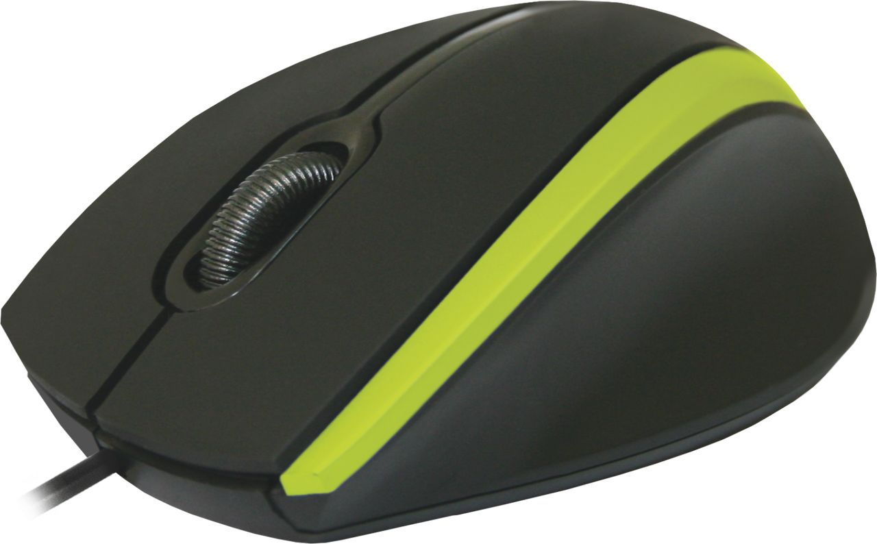 Проводная оптическая мышь Defender MM-340 черный+зеленый, 3 кнопки, 1000dpi - фото 3 - id-p120058791