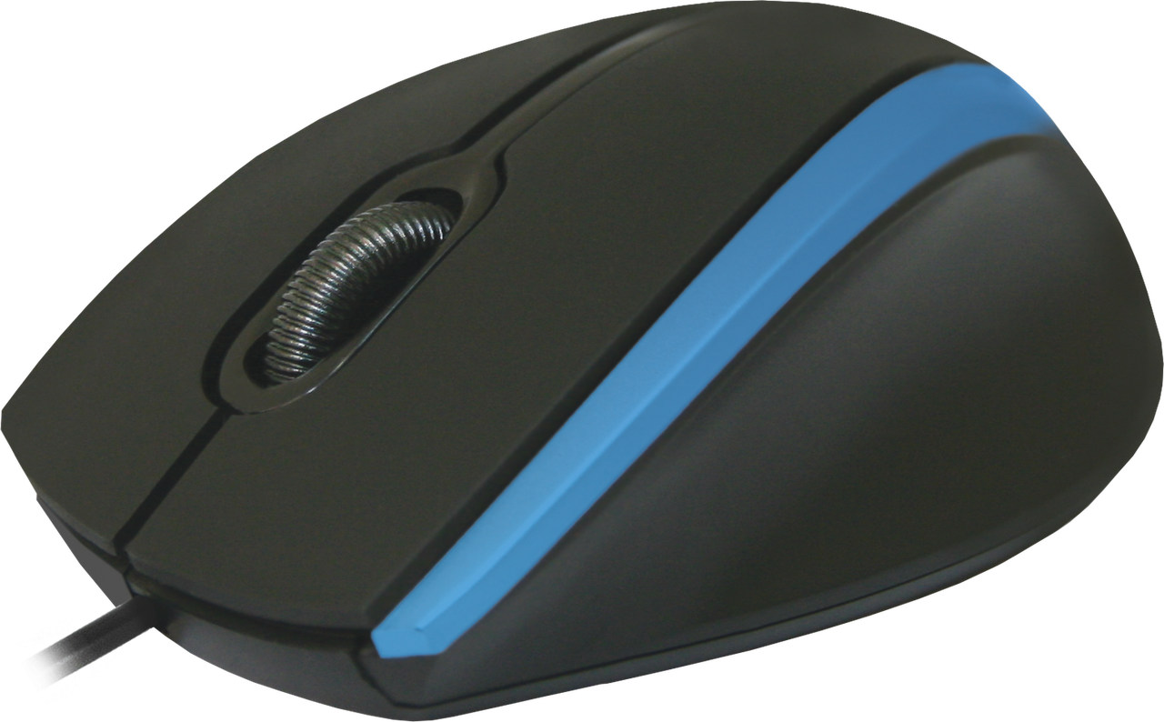 Проводная оптическая мышь Defender MM-340 черный+синий, 3 кнопки, 1000dpi - фото 3 - id-p157647901