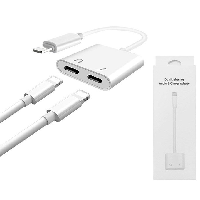 Адаптер / переходник / конвертер Lightning to Lightning Audio / Lightning Charge Adapter J-008 - фото 2 - id-p157653731