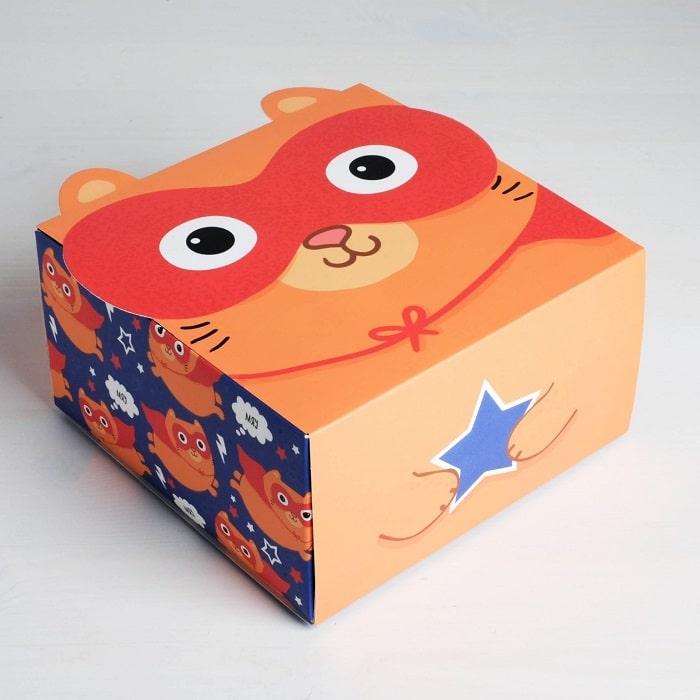 Подарочная коробка «СуперКотик» 15 х 15 х 8 см