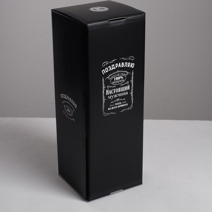Подарочная коробка для бутылки «Настоящий мужчина» 12 х 33,6 х 12 см - фото 3 - id-p157654185