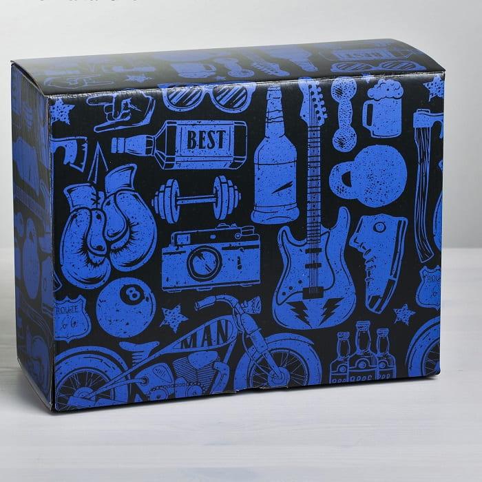 Подарочная коробка «Best man» синяя 30 × 23 × 12 см
