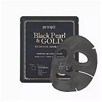 [PETITFEE] Гидрогелевая маска для лица ЖЕМЧУГ/ЗОЛОТО Black Pearl & Gold Hydrogel Mask Pack