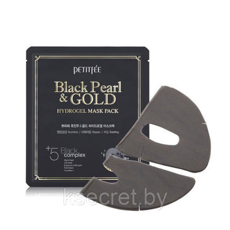 [PETITFEE] Гидрогелевая маска для лица ЖЕМЧУГ/ЗОЛОТО Black Pearl & Gold Hydrogel Mask Pack - фото 3 - id-p157654632