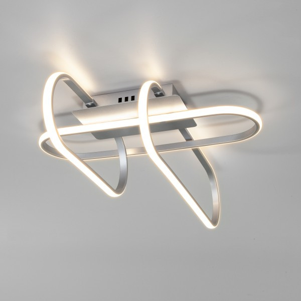 Потолочный светодиодный светильник с пультом управления Eurosvet 90139/3 матовое серебро - фото 2 - id-p157670296