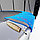 Батут Atlas Sport 312 см - 10ft BASIC PRO  (3 ноги) с внешней сеткой и лестницей BLUE/ORANGE, 6 стоек, фото 3