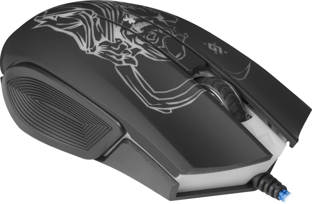 Проводная оптическая игровая мышь Defender Ghost GM-190L + коврик, 6 кнопок, 800-3200 dpi - фото 6 - id-p157654588