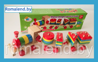 Поезд - развивающая деревянная игрушка (сортер) HH-179
