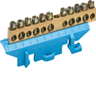 Клеммная колодка на DIN-рейку (5х16мм2 + 6х10мм2), Синяя Hager - фото 1 - id-p157682668