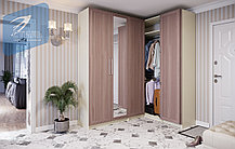 Шкаф угловой Галвори КОМПЛЕКТ 1  - модульная гардеробная без фасадов  (2 цвета) фабрика Стиль, фото 3