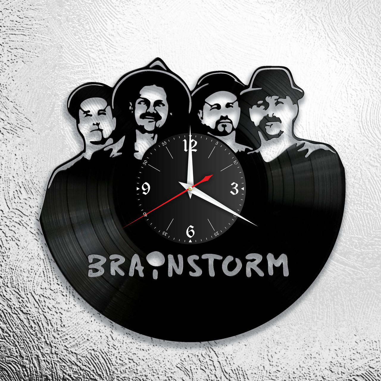 Оригинальные часы из виниловых пластинок "Brainstorm" версия 1