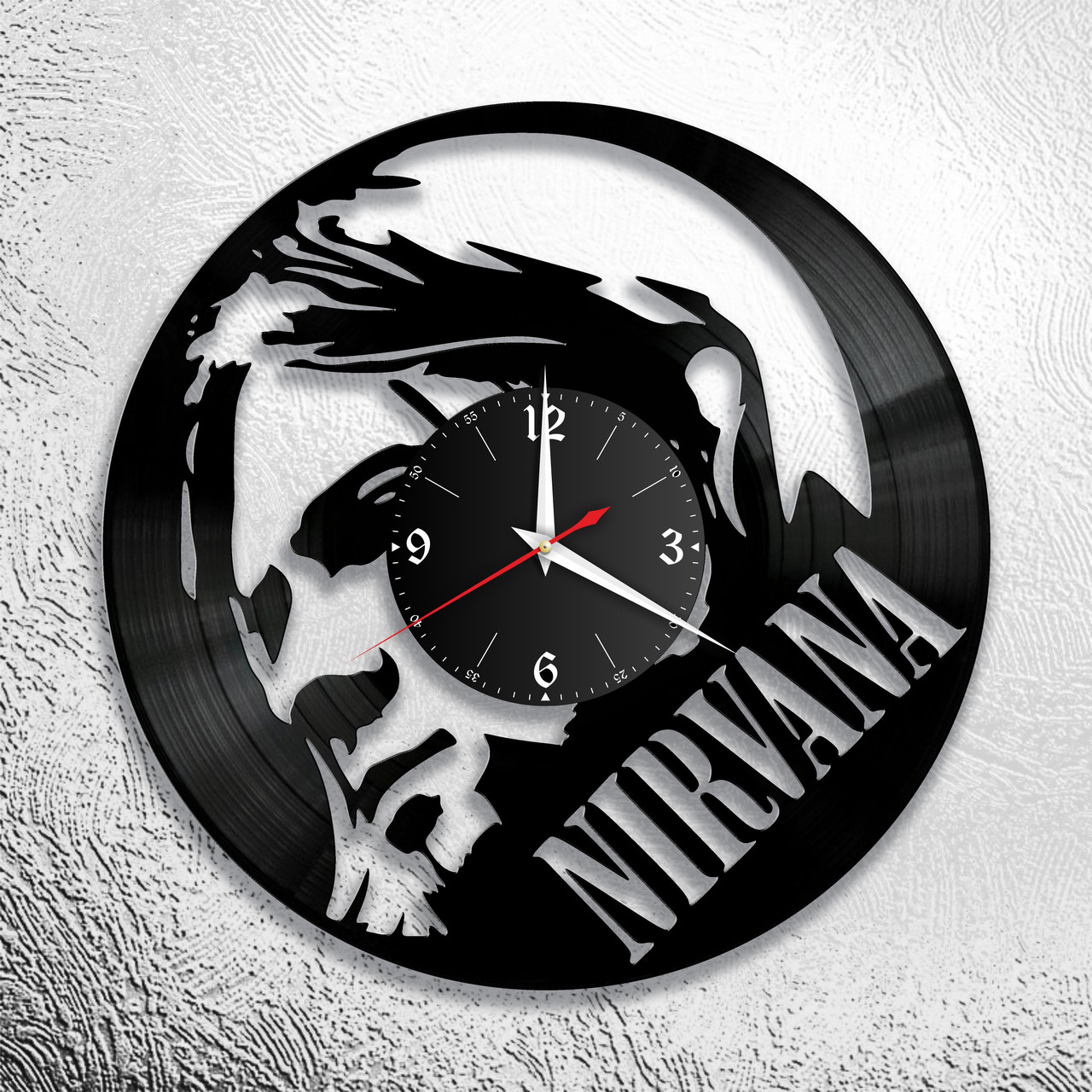 Оригинальные часы из виниловых пластинок "Nirvana " версия 1