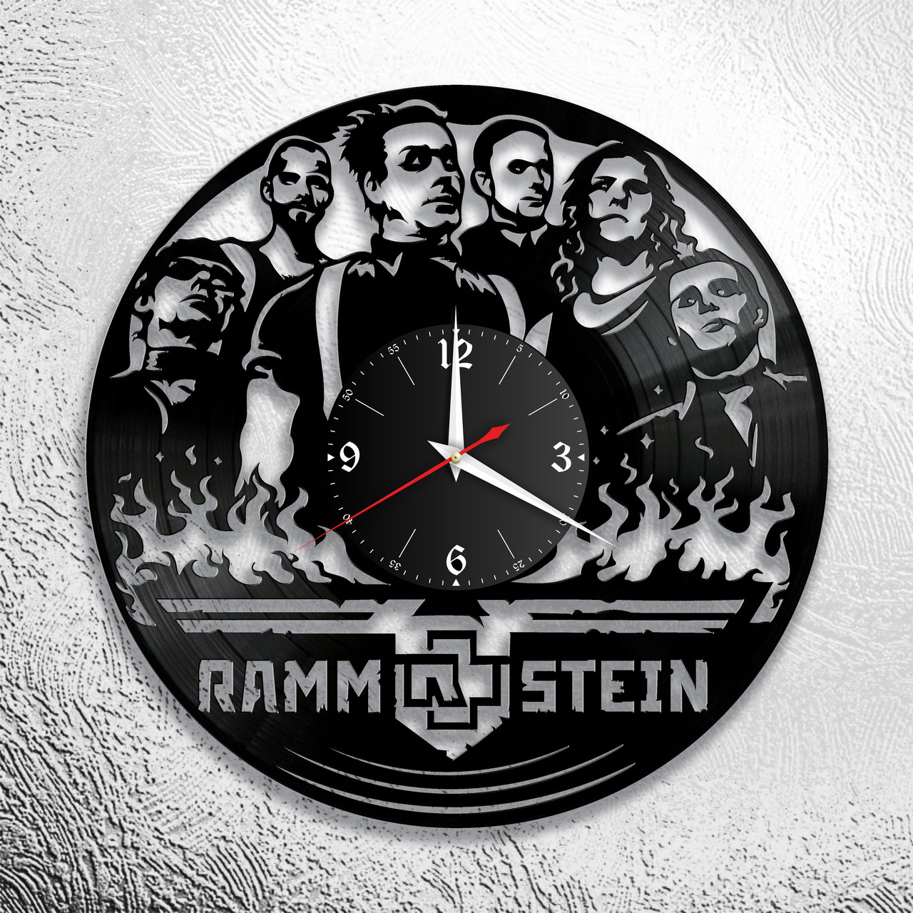 Оригинальные часы из виниловых пластинок "Rammstein"  версия 2