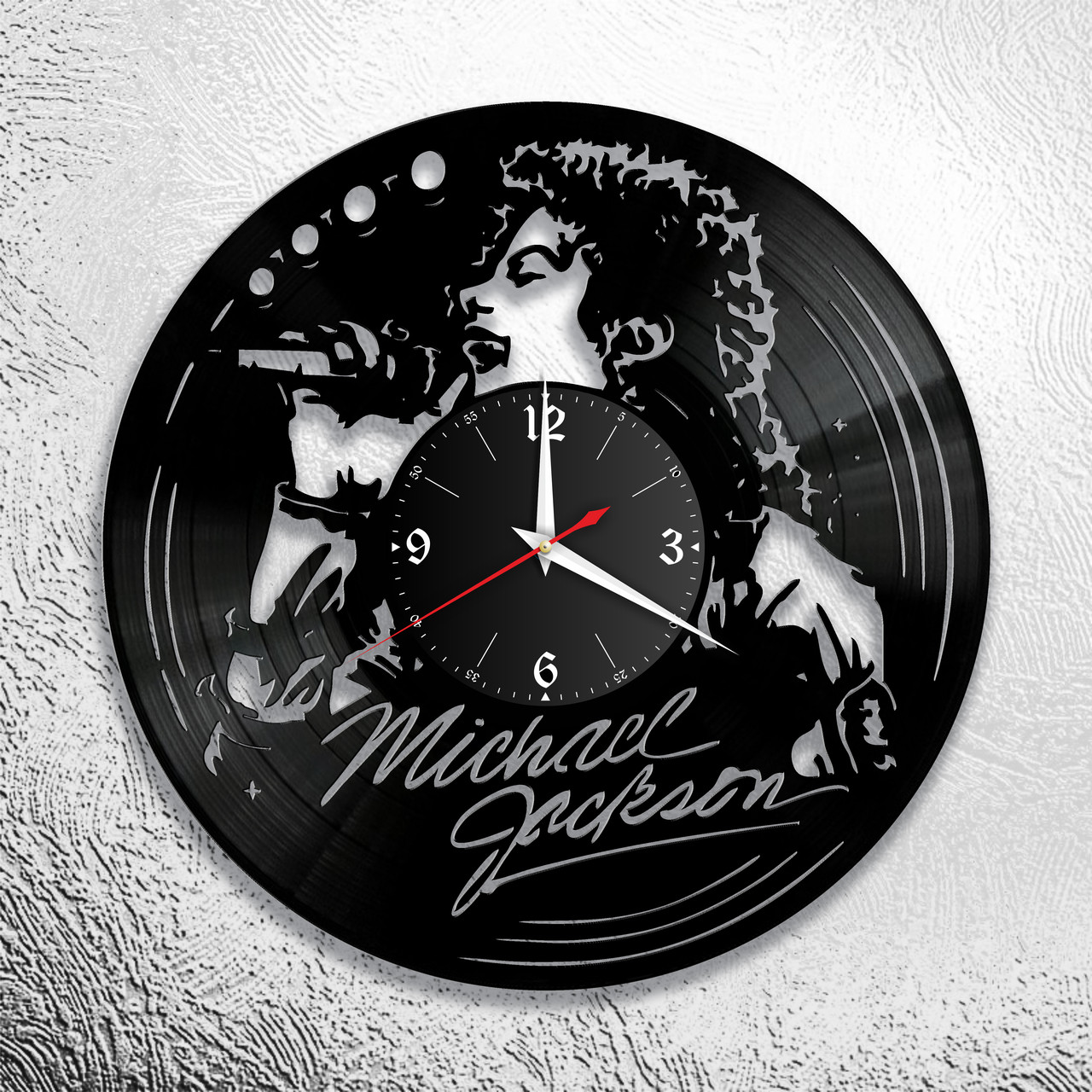 Оригинальные часы из виниловых пластинок "Майкл Джексон" версия 1, фото 1