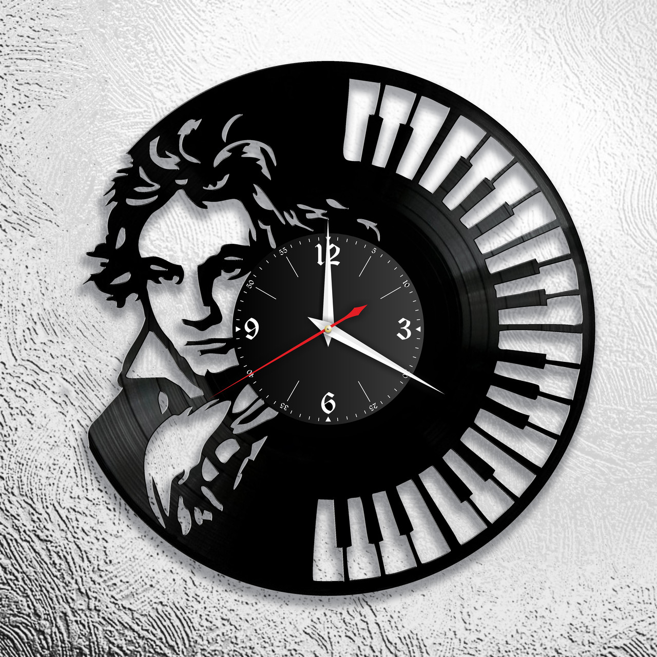 Оригинальные часы из виниловых пластинок "Бетховен" версия 1, фото 1
