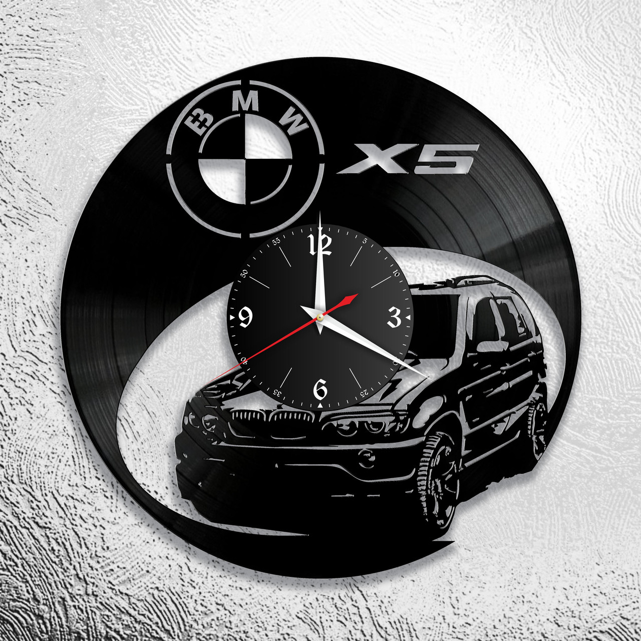 Оригинальные часы из виниловых пластинок  "BMW" версия 2 X5, фото 1