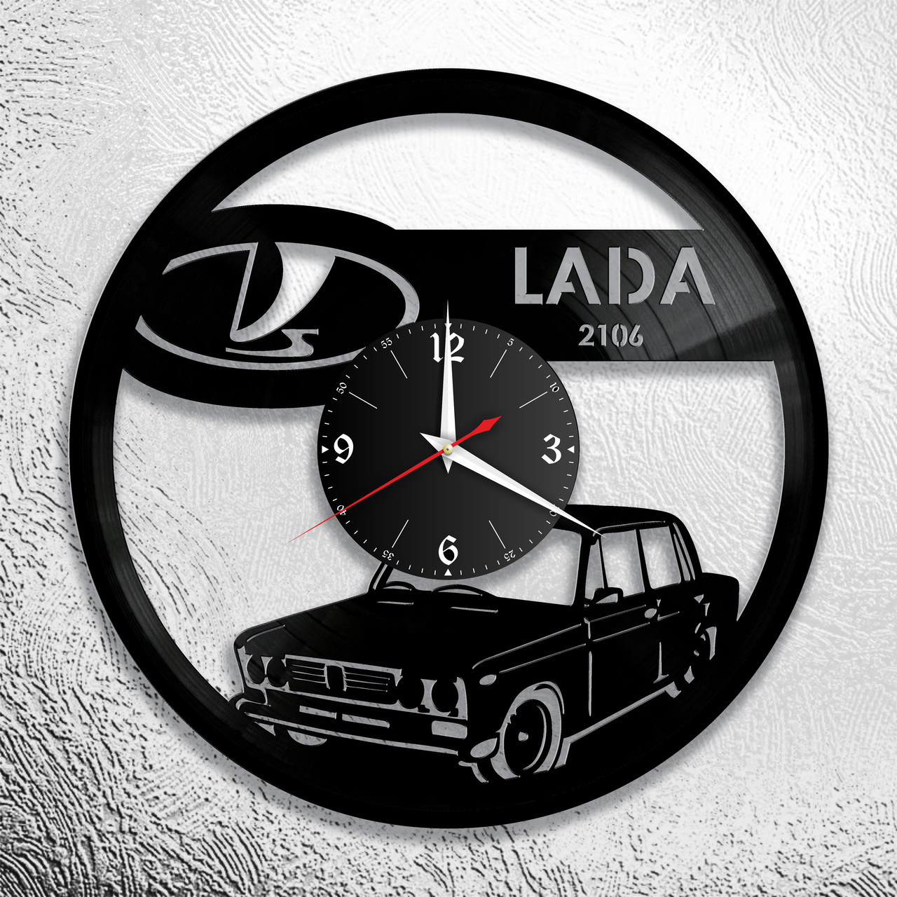 Оригинальные часы из виниловых пластинок  "Lada" версия 1, фото 1