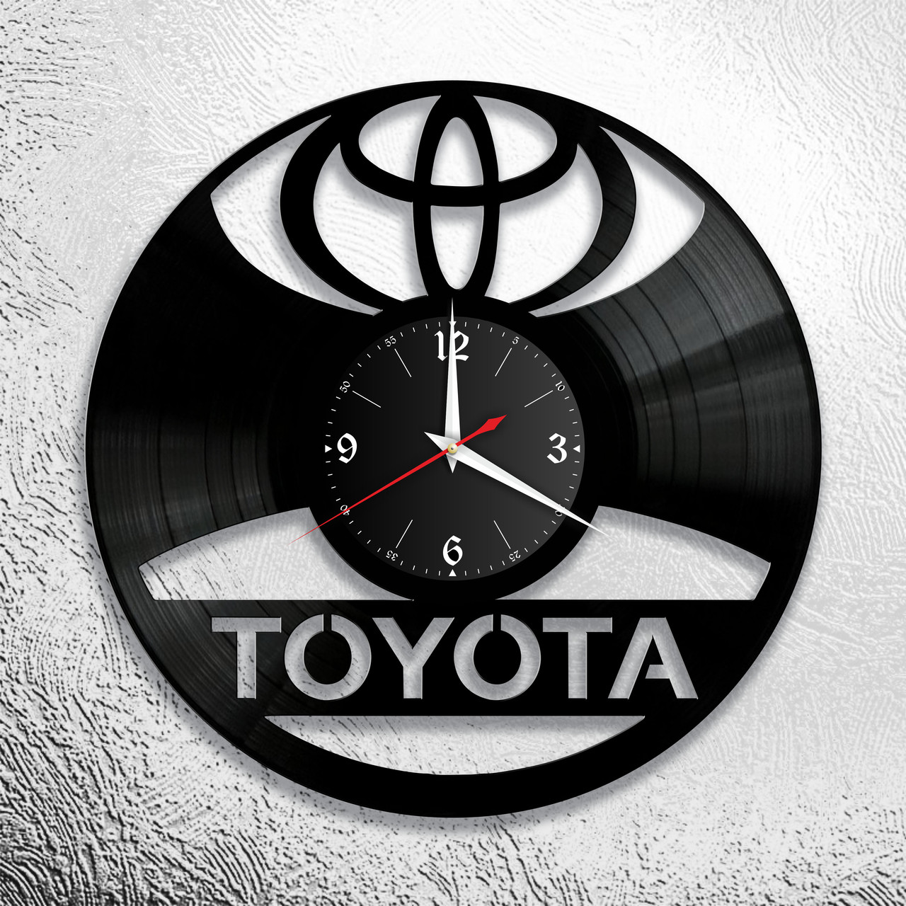 Оригинальные часы из виниловых пластинок  "Toyota" версия 1, фото 1