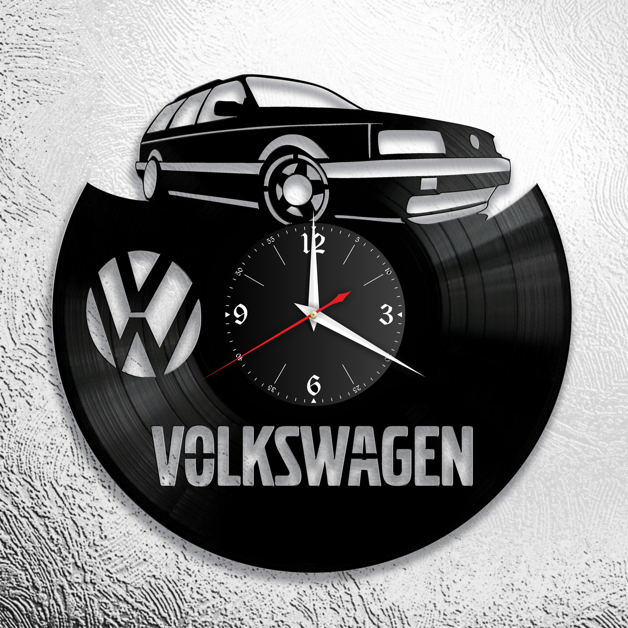 Оригинальные часы из виниловых пластинок  "Volkswagen " версия 2, фото 1
