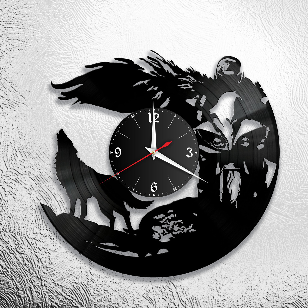 Оригинальные часы из виниловых пластинок  "Мото" версия 10