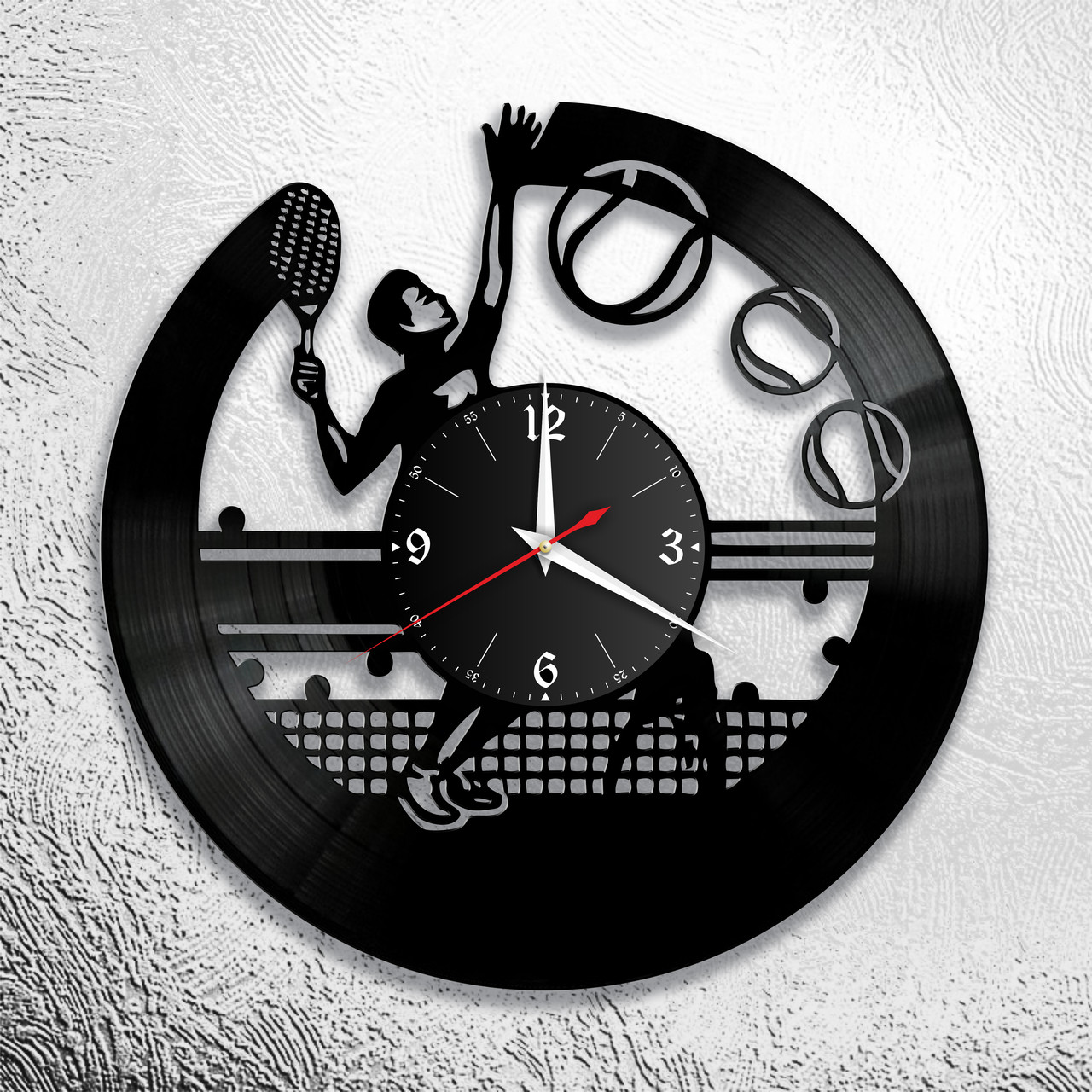 Оригинальные часы из виниловых пластинок  "Теннис" версия 1, фото 1