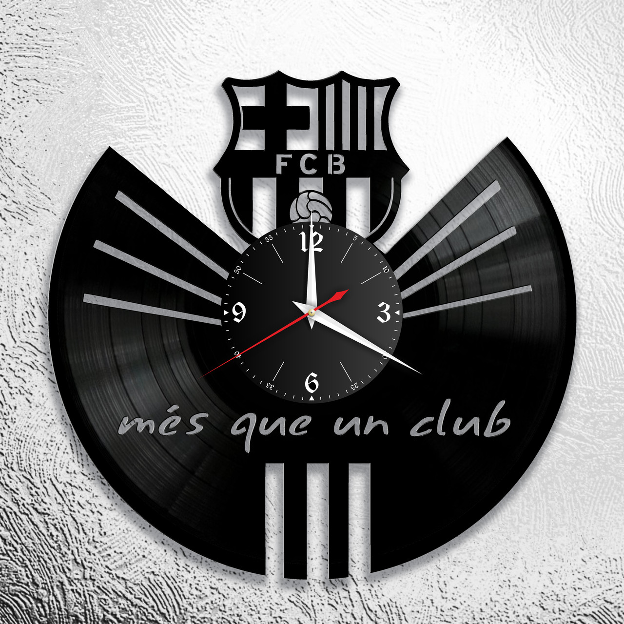 Оригинальные часы из виниловых пластинок  "Барселона" версия 2