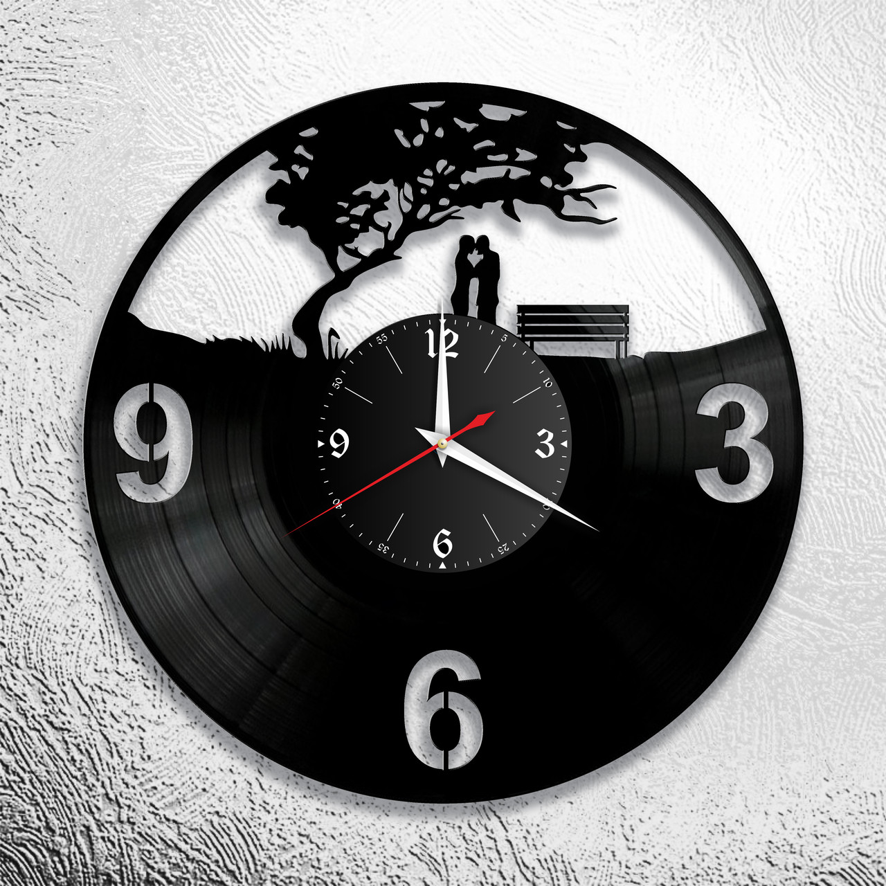 Оригинальные часы из виниловых пластинок "Свидание" версия 2