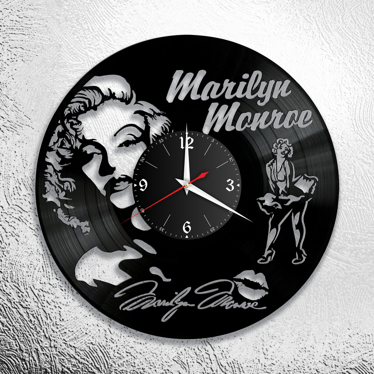 Оригинальные часы из виниловых пластинок Мэрилин Монро"" версия 1