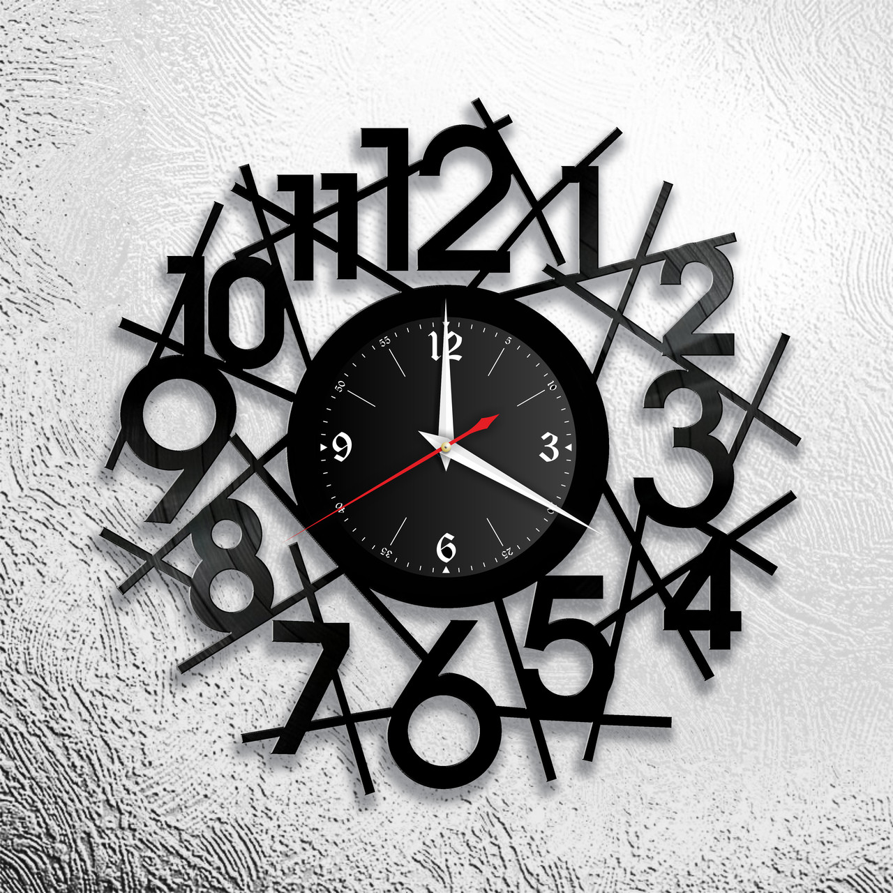 Оригинальные часы из виниловых пластинок "Цифры" Версия 7, фото 1