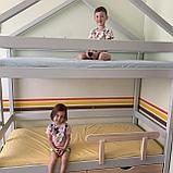 Двухъярусная кровать домик 02 из сосны, с ящиками, фото 4
