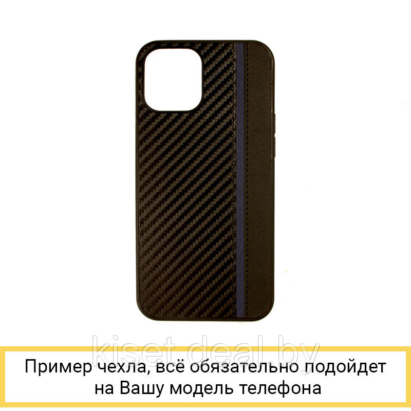 Силиконовый чехол Carbon Tpu Case для iPhone 11 черно-синий - фото 1 - id-p157739725