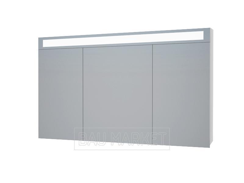 Зеркало-шкаф Dreja Uni 120 см с LED-подсветкой и выключателем, белый (99.9013) - фото 1 - id-p157752577