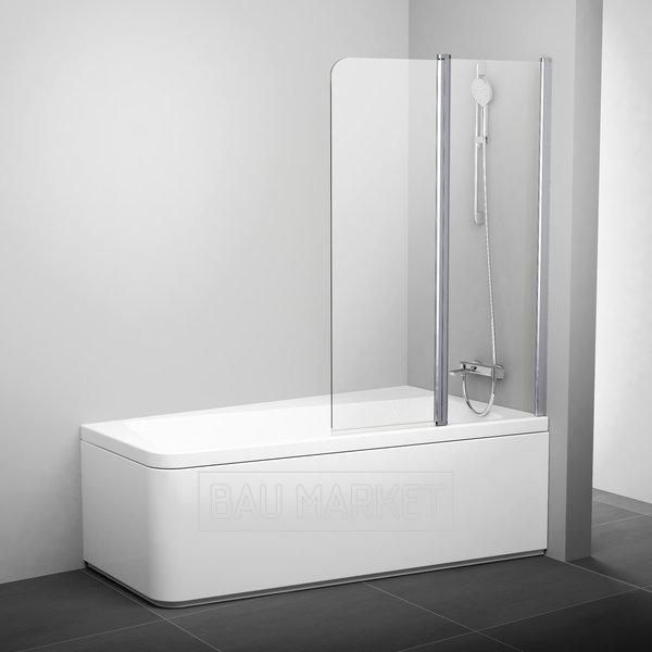 Шторка на ванну Ravak 10° 10CVS2 100 см R блестящая+транспарент (7QRA0C03Z1) - фото 1 - id-p157754326
