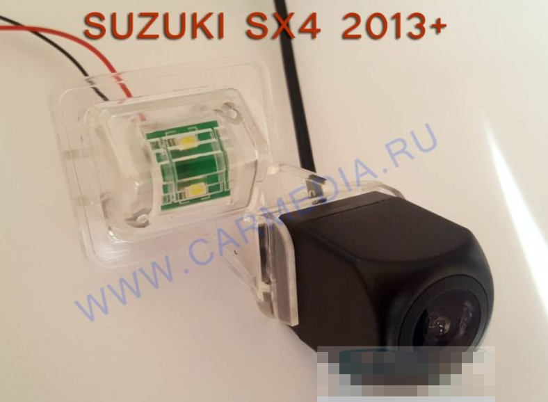 Камера заднего вида Suzuki CX4 2013+ (Хэтчбэк) вместо плафона подсветки номера